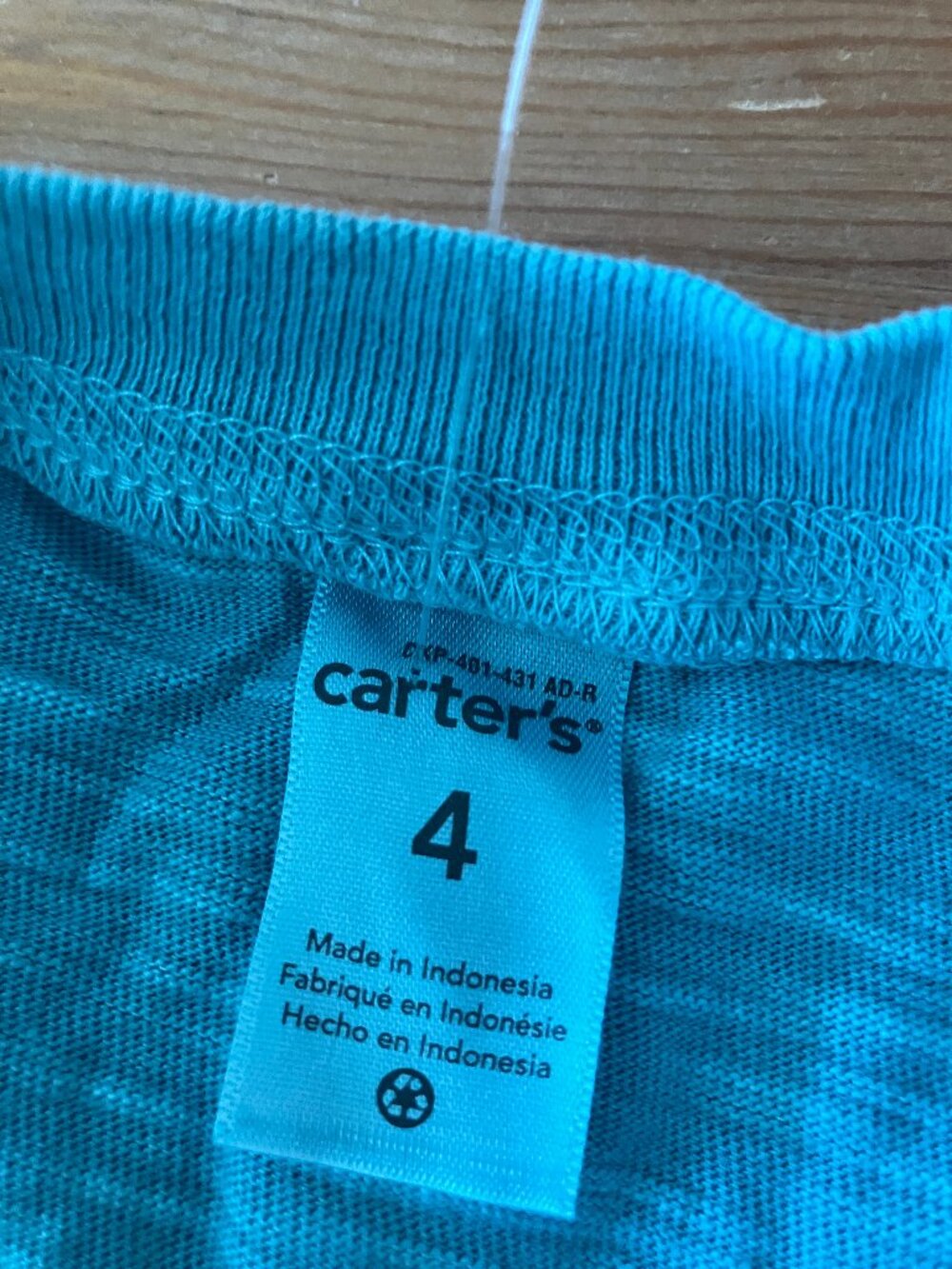 CARTER'S Boy's Polo shirt Turquoise color Size 4 Cotton - Picture 4 of 8